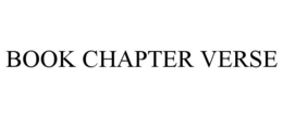 BOOK CHAPTER VERSE