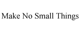 MAKE NO SMALL THINGS