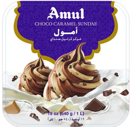 AMUL CHOCO CARAMEL SUNDAE 19 OZ (540 G/1L)