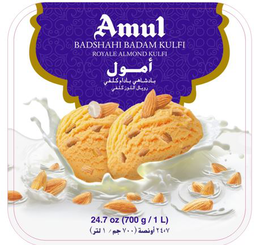AMUL BADSHAHI BADAM KULFI ROYALE ALMOND KULFI 24.7 OZ (700 G / 1L)