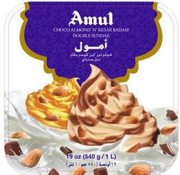 AMUL CHOCO ALMOND 'N' KESAR BADAM DOUBLE SUNDAE 19 OZ (540 G/1 L)