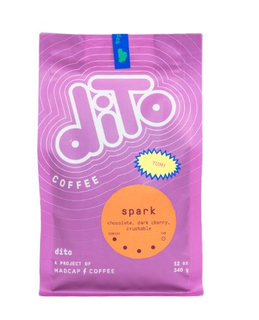 DITO COFFEE SPARK CHOCOLATE, DARK CHERRY, CRUSHABLE YUM! DITO A PROJECT OF MADCAP COFFEE 12 OZ 340G