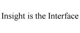 INSIGHT IS THE INTERFACE trademark