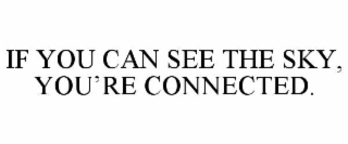 IF YOU CAN SEE THE SKY, YOU’RE CONNECTED.
