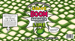 AGAVE BOOM MARGARITA WINE COCKTAIL LIME AGAVE WINE WITH NATURAL FLAVORS A REFRESHING TWIST, PERFECTLY BALANCING SWEET AND TANGY WITH BURSTS OF CITRUS.