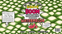 AGAVE BOOM MARGARITA WINE COCKTAIL WATERMELON AGAVE WINE WITH NATURAL FLAVORS A REFRESHING HARMONY OF JUICINESS, WITH A SPLASH OF WATERMELON PUREE THAT BRINGS A CRISP, SUMMERY TWIST.