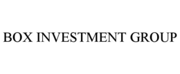 BOX INVESTMENT GROUP