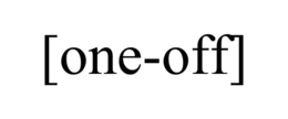 [ONE-OFF]