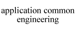 APPLICATION COMMON ENGINEERING