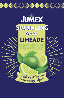JUMEX SPARKLING SODA LIMEADE NATURALLY FLAVORED WITH OTHER NATURAL FLAVORS A BIT OF MEXICO ~ IN EVERY SIP ~