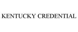 KENTUCKY CREDENTIAL
