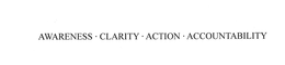 AWARENESS · CLARITY · ACTION · ACCOUNTABILITY
