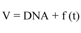 V = DNA + F (T)