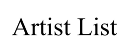 ARTIST LIST