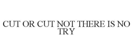 CUT OR CUT NOT THERE IS NO TRY