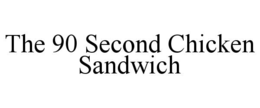 THE 90 SECOND CHICKEN SANDWICH