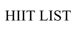 HIIT LIST