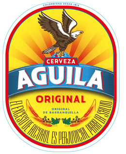 CERVEZA AGUILA ORIGINAL ORIGINAL DE BARRANQUILLA EL EXCESO DE ALCOHOL ES PERJUDICIAL PARA LA SALUD COLOMBIA DESDE 1913