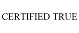 CERTIFIED TRUE