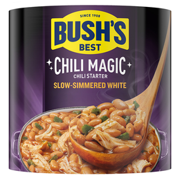 SINCE 1908 BUSH'S BEST CHILI MAGIC CHILI STARTER SLOW-SIMMERED WHITE