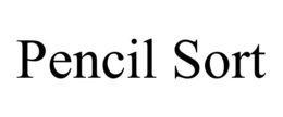 PENCIL SORT