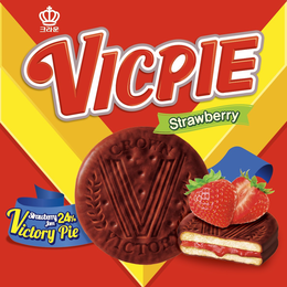 VICPIE STAWBERRY CROWN V VICTORY STAWBERRY JAM 24% VICTORY PIE