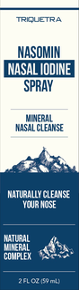 TRIQUETRA NASOMIN NASAL IODINE SPRAY MINERAL NASAL CLEANSE NATURALLY CLEANSE YOUR NOSE NATURAL MINERAL COMPLEX