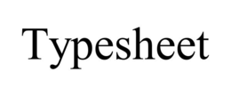 TYPESHEET