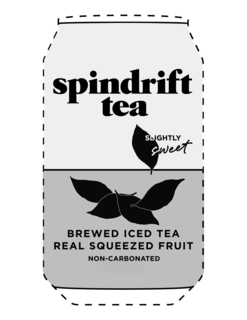 SPINDRIFT TEA BREWED ICED TEA REAL SQUEEZED FRUIT NON-CARBONATED SLIGHTLY SWEET